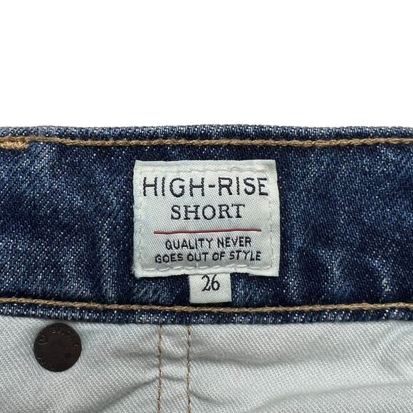 Levis Made & Crafted Womens Cut Off Denim Jean Shorts 26 Blue Hi Rise Cheeky New - Picture 8 of 12